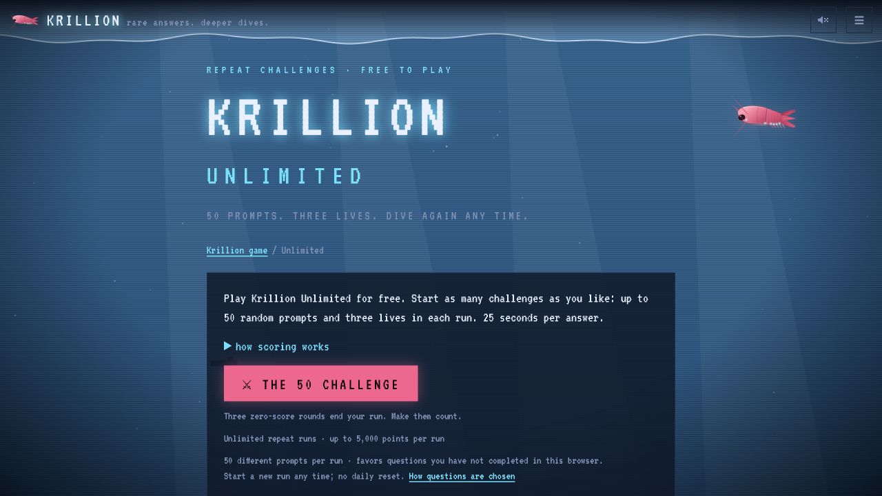 Krillion Games website preview